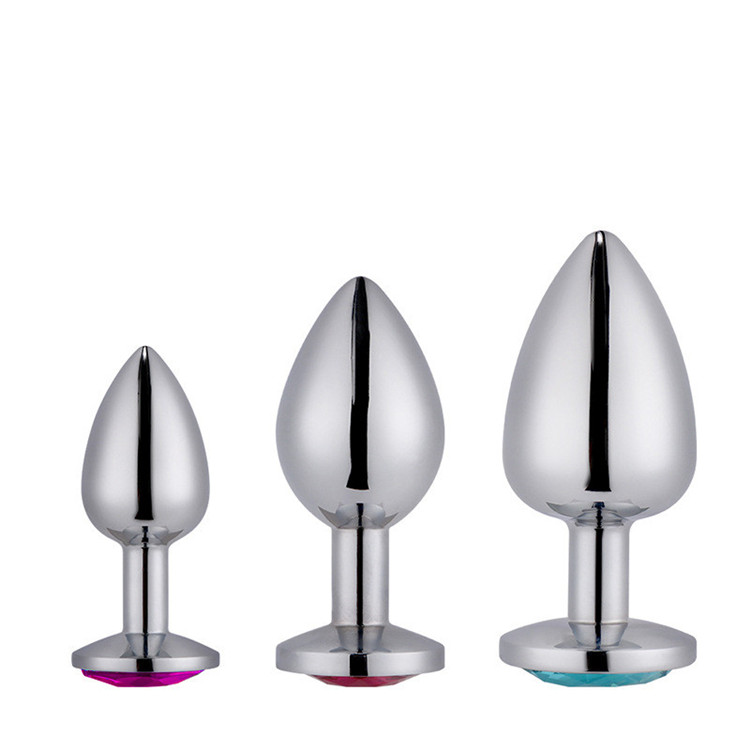 Aluminum Alloy Super Smooth Diamond Base Advanced Anal Plug Sets Adult Sex Toys - Image 5