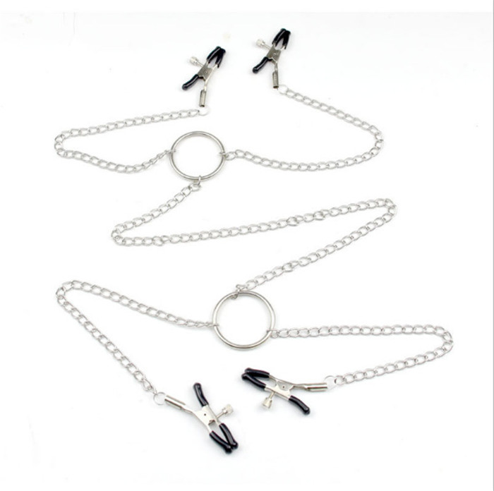 BDSM Bondage Flirting Teasing Nipple Clamps Chain Clitoris Stimulator Clip Sex Toy - Image 5