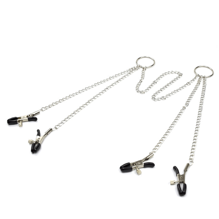 BDSM Bondage Flirting Teasing Nipple Clamps Chain Clitoris Stimulator Clip Sex Toy - Image 6