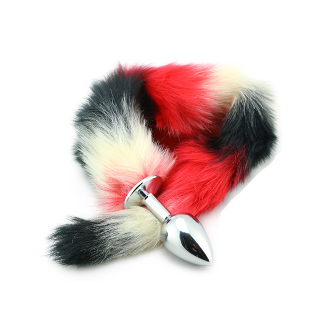 Multicolor Faux Fox Tail Stainless Anal- Butt Plug Sex Toy - Image 2