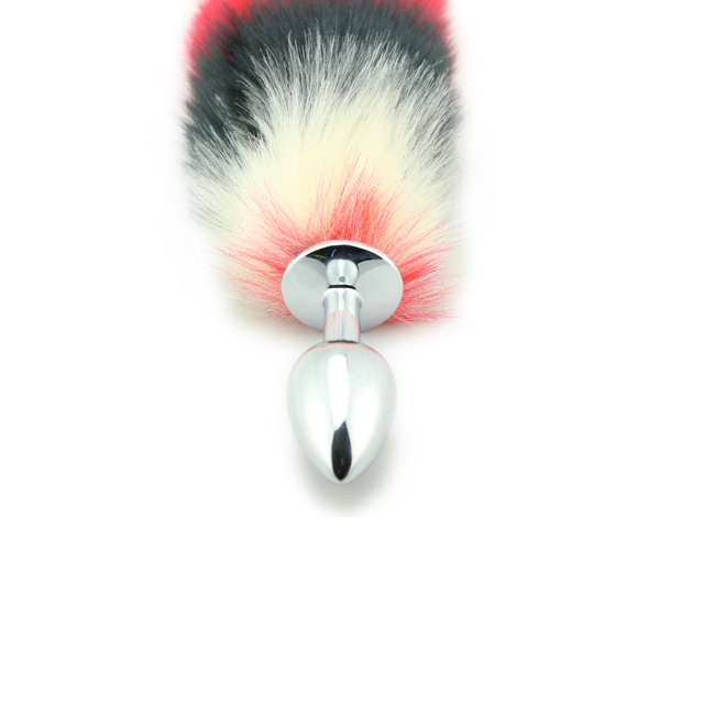 Multicolor Faux Fox Tail Stainless Anal- Butt Plug Sex Toy - Image 3