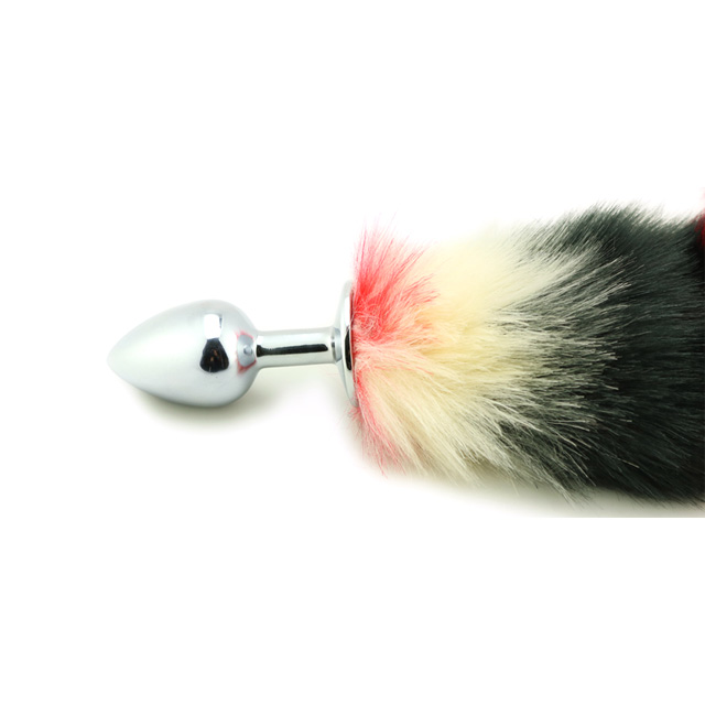 Multicolor Faux Fox Tail Stainless Anal- Butt Plug Sex Toy - Image 4