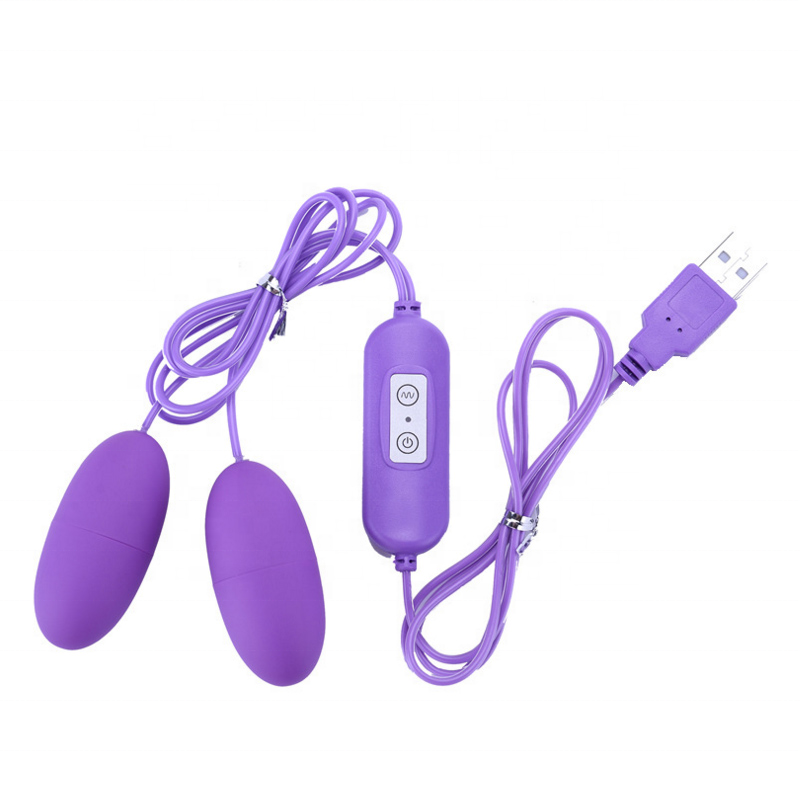 USB Charger Double Egg Bullet Vibrator With Kegel Balls Sex Toy for Woman - Image 2