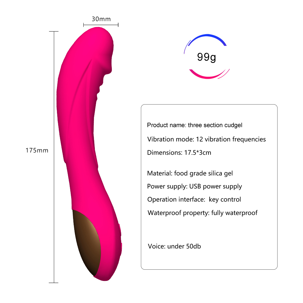 USB Executive 12 mode vibration frequencies massage Vibrator Dildo - Image 4